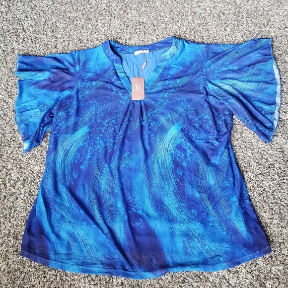 Hotouch Tops - Women's blue blouse